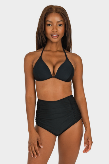 Bacon Bikinis Bikini Top Glow Push Up Top // Black
